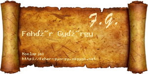 Fehér György névjegykártya