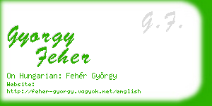 gyorgy feher business card