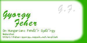 gyorgy feher business card